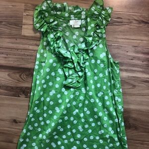 Kate Spade Cotton Ruffle Tank w/ Tennis Balls! 00